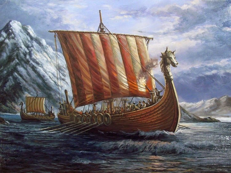 viking ship, drakkar, sailing