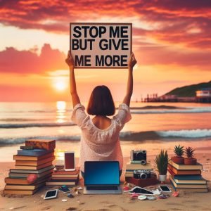 An image illustrating an article about Stop me but give me more – Merchandise on thealicesyndrome.com